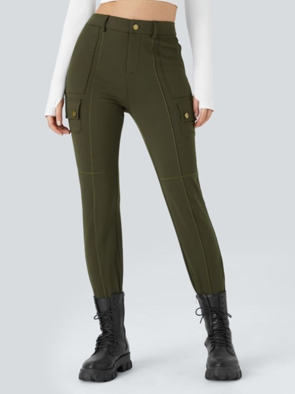 Halara Women's Brown Stretch Jeans - S
